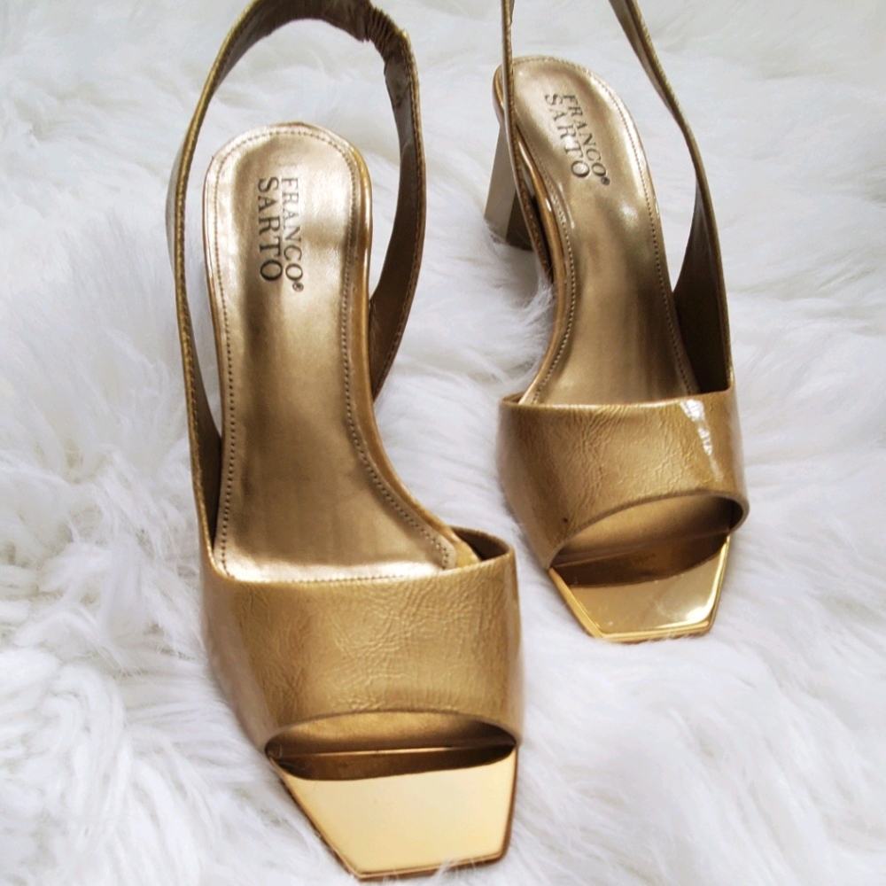 COPY - Franco Sarto gold heels